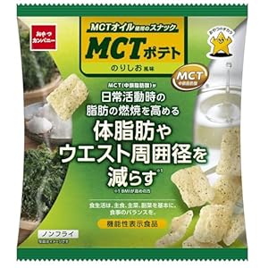 【体脂肪や内臓脂肪を減らす】おやつカンパニー MCTポテト のりしお風味 40g×12袋 1,231円（102.6円/袋）！プライム会員は送料無料！【機能性表示食品】