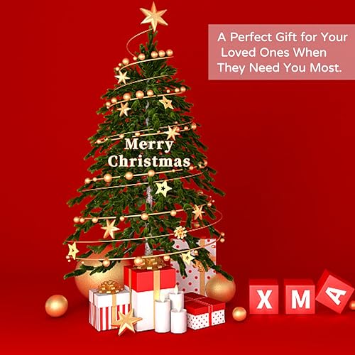 Image of Girls Green Christmas Tree Charm and Christmas Bell Pendant /3 Layers Wrapped Chain Santa Claus Pendant Bracelet for Daughter Sister Girlfriend Female Christmas Boutique Jewelry