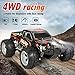 Double E RC Cars 4WD High Speed 20 Km/h, 2.4Ghz 1:18 Scale All Terrains Off Road Monster Truck with LED Headlight and Rechargeable Batteries for Kids Boys and Adults