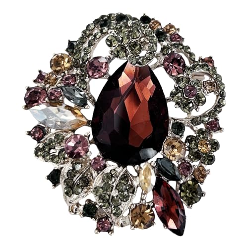 Image of SELOVO Leaf Flower Vine Brooch Pendant Pin for Women Jewelry Scarf Accessory