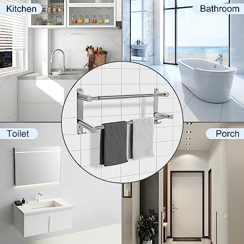 Zmnklry TOWEL RACK S For Bathroom, 17-30In Adjustable Towel Bar，Stainless Steel Towel Rack thumb #2