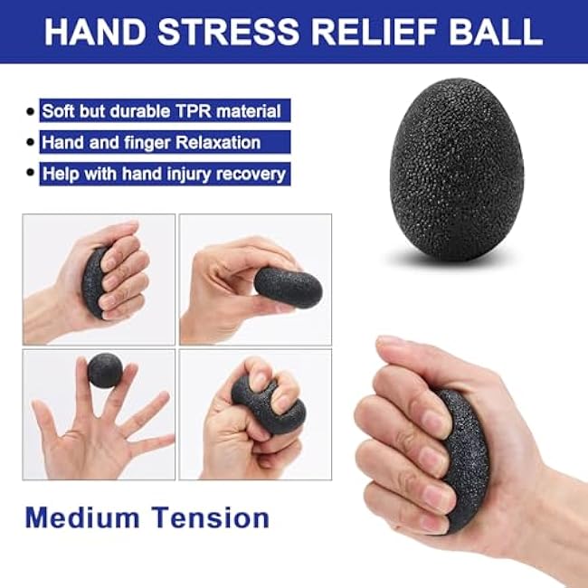 XPRT Fitness Grip Strength Training Kit ¨C Hand, Finger and Forearm Exerciser Set of 5 for Grip Exercise, Stress Relief, and Recovery - Improve Hand Extension & Strengthen Fingers