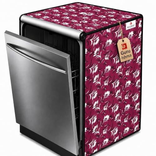 Image of Dishwasher Cover for 12 to 15 Place Setting | Water-Resistant Dustproof Zip Cover | Universal Fit Compatible with Bosch, LG, IFB, Hafele, Faber & More | 63 x 63 x 88 cm | Design 2