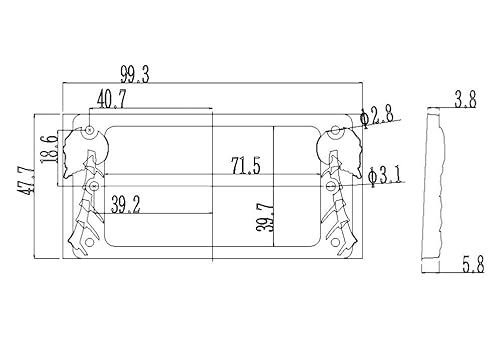 Guyker Metal Flat Humbucker Cover, Pickup Mounting Ring Set - Bridge Neck Pickups Frame Replacement Part For Electric Guitar Or Precision Bass(2Pcs, Pr007 Antique Silver) #TOP4