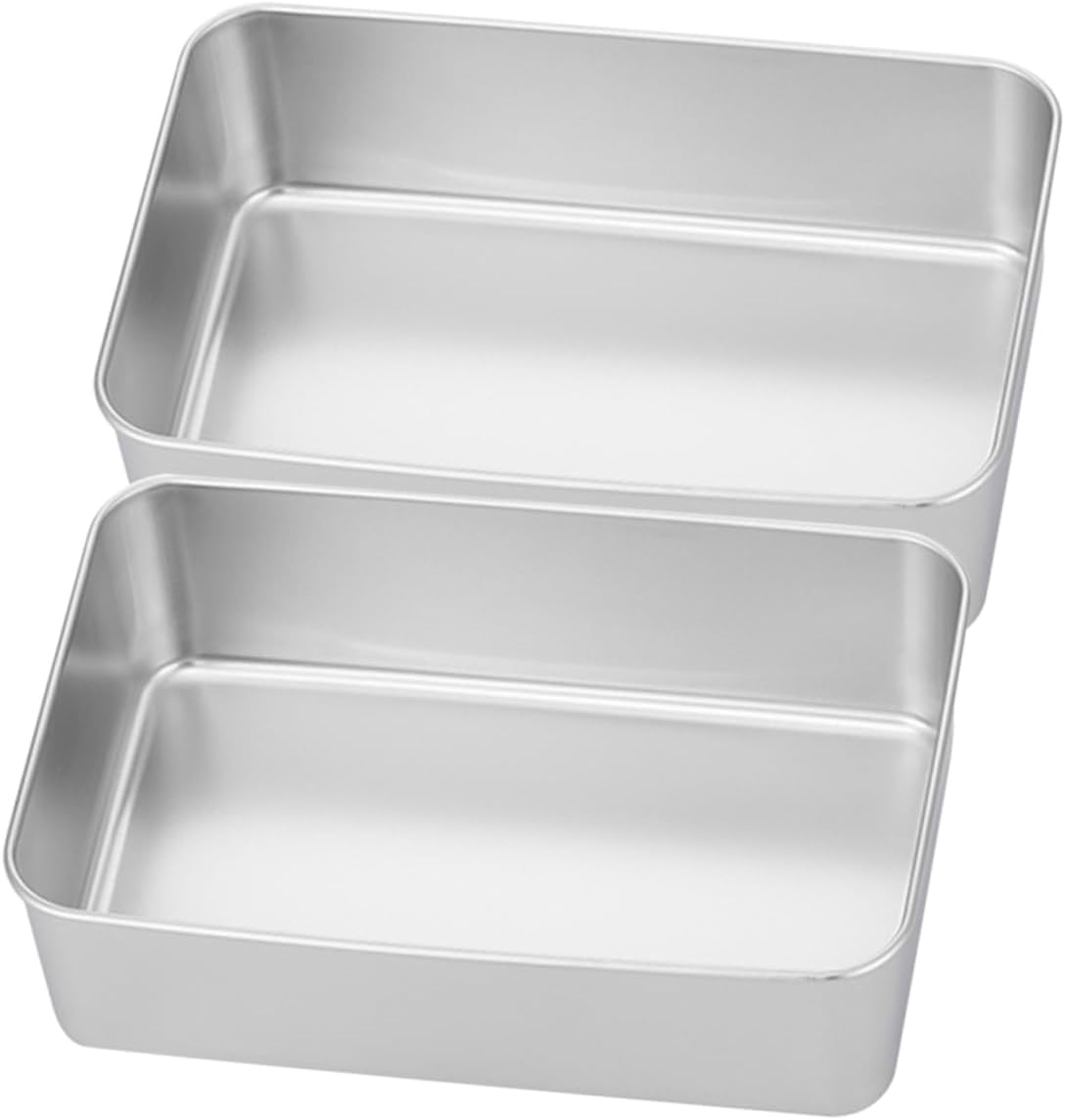 Garneck 8pcs Stainless Steel Baking Loaf Pans Non-stick Dessert Molds for Bread Cake and Toast and Kitchen Bakeware No Lid