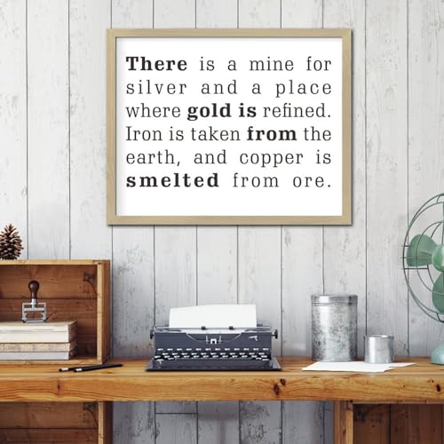 Cadre bois rustique There Is A Mine for Silver décoration murale haut de gamme