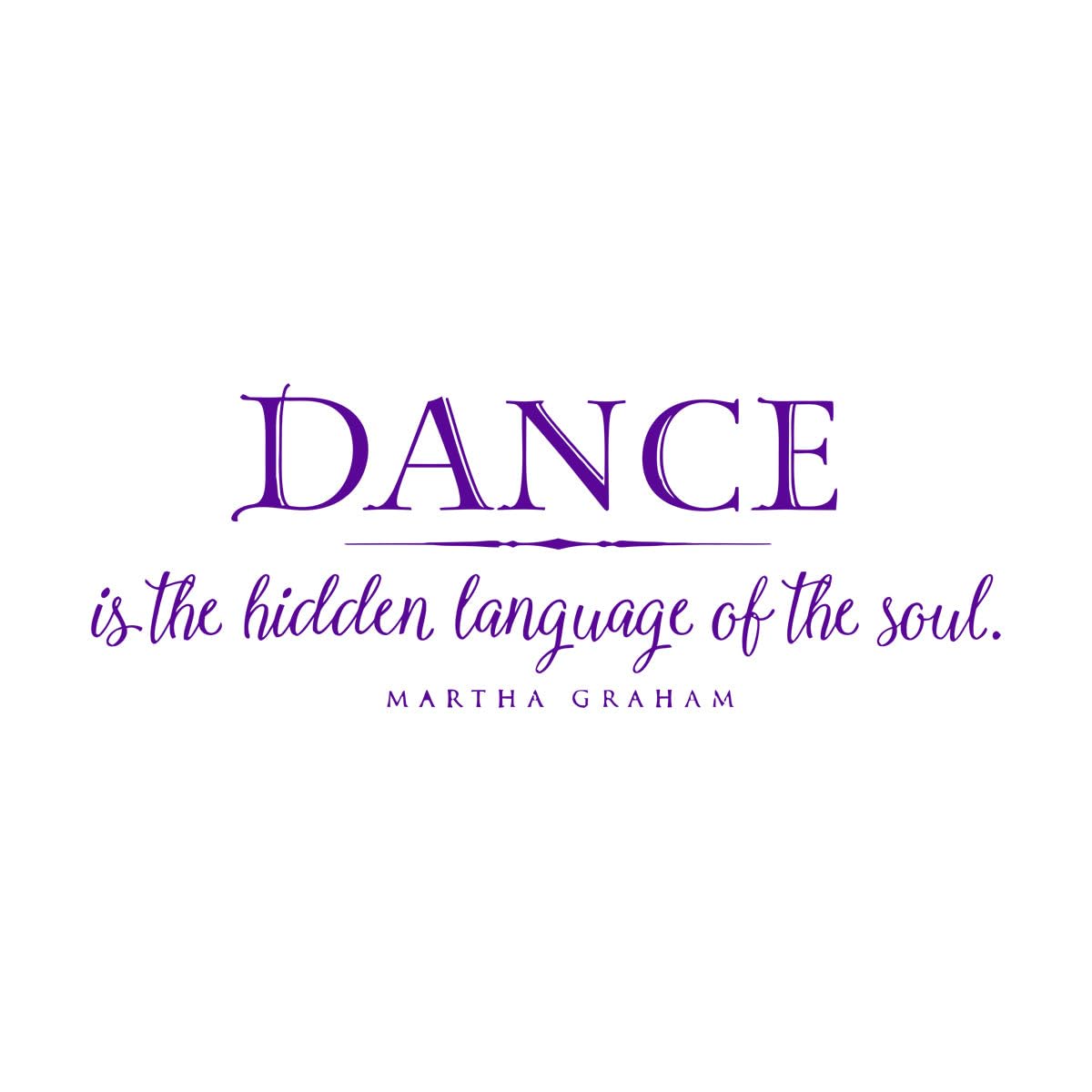 Dance is the Hidden Language of the Soul wall Decal Quote Vinyl Lettering Decal Home Decor for Bedroom Living Room Stickers Small - 21x57cm — image 1
