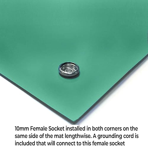 RubberStat - Juego de alfombrillas de goma de doble capa compatible con ESD, soldadura, reparación de teléfono celular, con juego de correa de