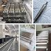 LVLDAWA Stainless Steel Conveyor Rollers, Unpowered Slide Rollers Warehouses Replacement Rollers for All Types of Moving Projects Spring Press-in Installation(L1000MM/50MM)