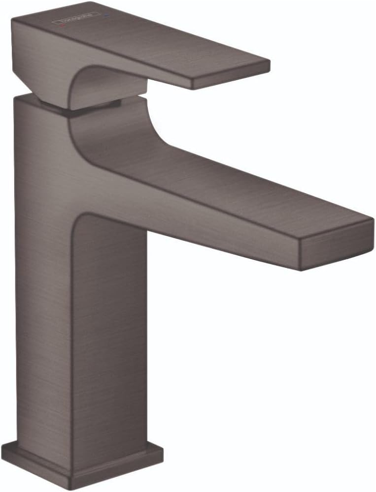 hansgrohe Metropol Modern Low Flow Water Saving 1-Handle 1-Hole 7-inch Tall Bathroom Sink Faucet in Brushed Bronze, 32506141