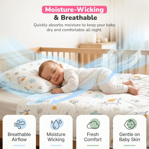 Image of BAYBEE Baby Blanket for Newborns with Pillow, Patented Cooling Technology, Ultra-Soft & Breathable Comforter for Infants, Baby Gift for Girls & Boys (Cloud Cottage)