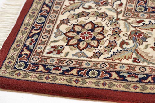 Klassischer Orientteppich Baktiyari N aus 80% Schurwolle / 20% Seide; handgeknüpft | 120 x 180 cm; Farbe: Rot/Cream… – Bild 7