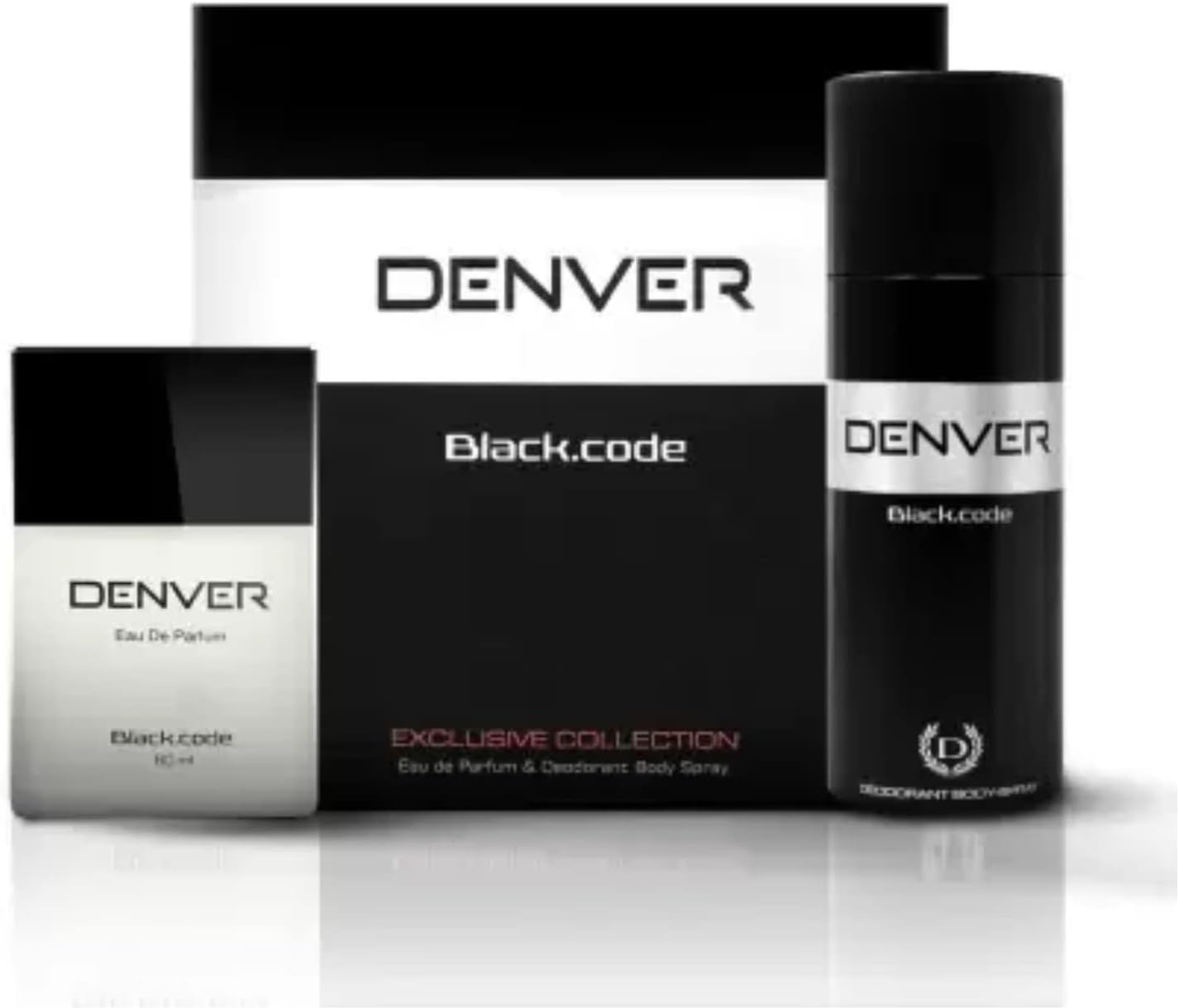 Black Code Exclusive Collection Gift Set: Deo (150Ml) + Aerosol Perfume (60Ml) | Long Lasting Fresh Fragrance Gift Set for Men