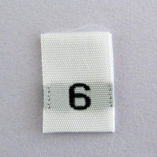 Size Six (6) Clothing Labels Tabs (Package of 50)
