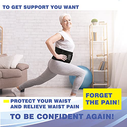Back Brace Lumbar Support Belt - Relief Back Pain, Sciatica, Herniated Disc, Scoliosis And More - Back Support To Improve Posture, Keep Back Straight For Men And Women Xl/Xxl(37''-45'') - Black #TOP3