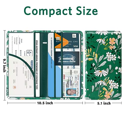 Image of CoBak Car Registration and Insurance Holder | Vehicle Glove Box Organizer, Auto Truck Compartment Document Case with Magnetic Closure for Insurance & Driver License