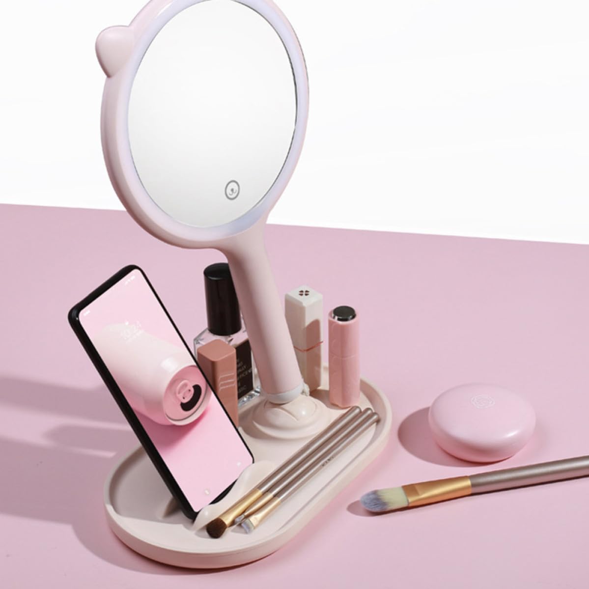 LED Schminkspiegel mit Touch, USB Aufladung, Doppelseitig, 1200mah