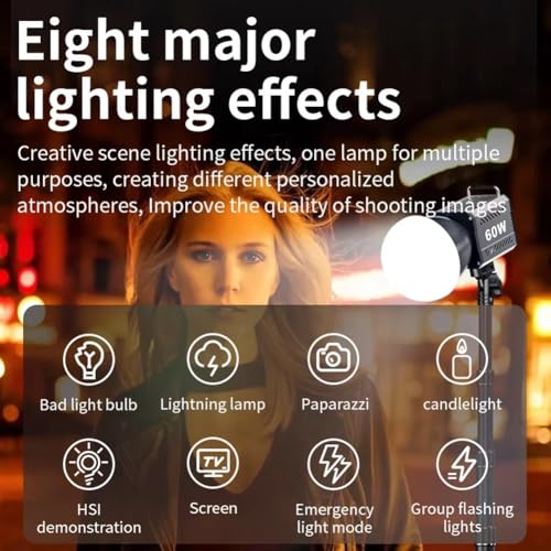 Foco LED COB de 60W para estudio fotográfico con temperatura regulable de 2700-7500K 2