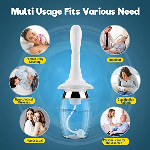350Ml Automatic Vaginal Douche Cleaner, Electric Enema Bulb With 3 Intensities Modes, Rechargeable Anal Douche Vagina Cleaning Kit For Men Women Private Hygienic, Colon Cleansing Health Care(11.8Oz) #TOP5