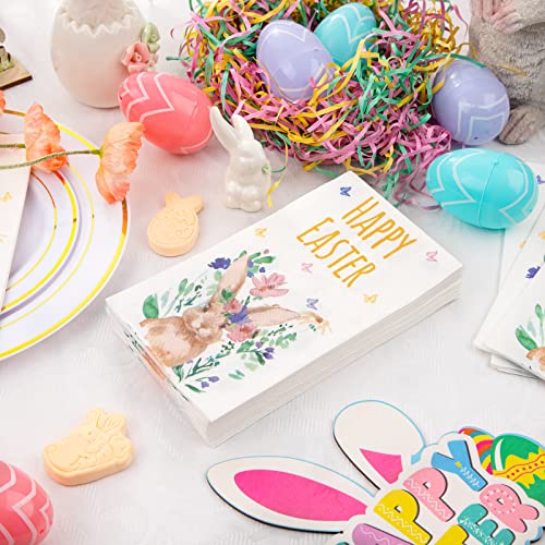 Bucla 200-Count 3-Ply Easter Napkins - Paper Napkins Disposable Premium Quality - Easter Bunny Napkins Disposable Soft, Absorbent For Parties, Weddings And Cocktail Beverage #TOP2