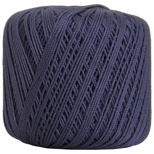 Image of ThreadArt 100% Cotton Crochet Thread Size 3, Navy 38 | Soft pure cotton crochet thread for lace, doilies, amigurumi and crafts. Smooth finish with crisp stitch definition.
