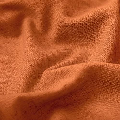 KOUFALL Burnt Orange Fall Curtains for Living Room,Sheer Dark Pumpkin Color Linen Bohemian Funky Autumn Curtains for Bedroom Dining Room 84 Inches Long Cortinas De Otoño para Sala by KOUFALL - Image 3