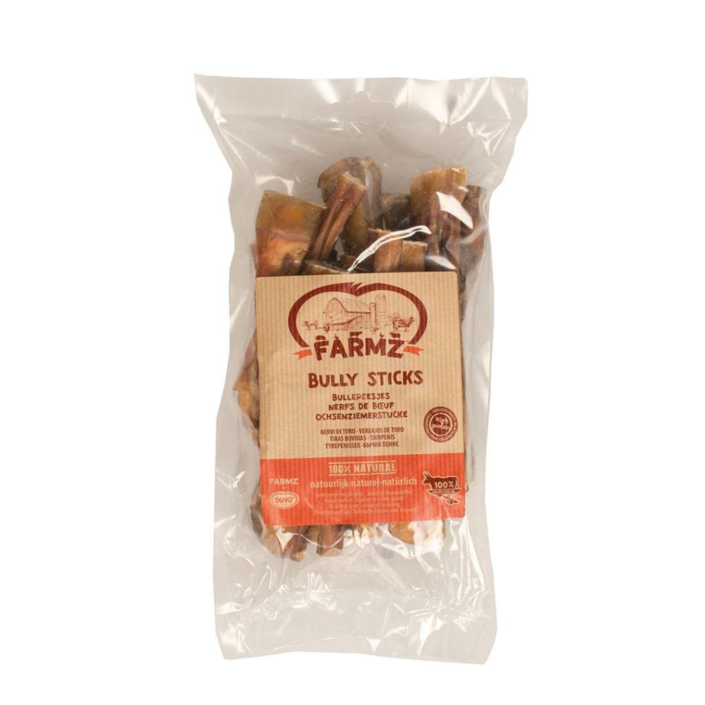 Duvo+ Farmz Nervio de Buey Desecado para Perros - Snack para Perros a Base de Carne - Sin Colorantes ni Aromas Añadidos - Alto Contenido en proteínas - Hecho en la UE - Pack 350g