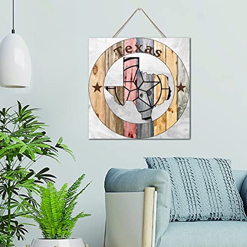 Panneau en bois Texas Étoile Solitaire 30x30 cm pour décoration de salle à manger
