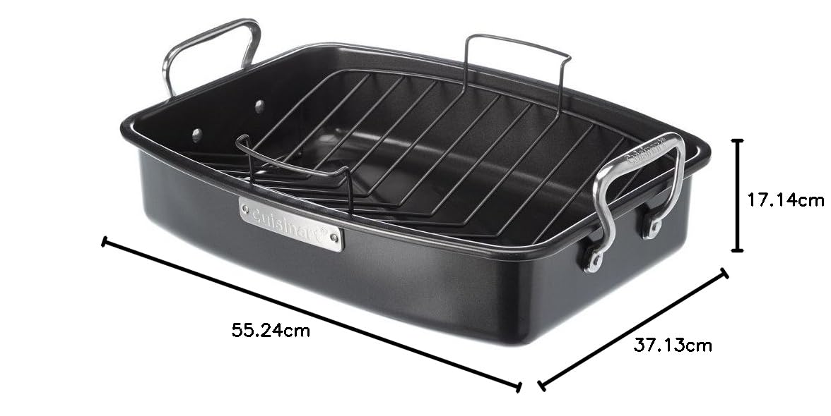 Cuisinart ASR-1713V Ovenware Classic Collection Bräter mit abnehmbarem Rost, 43 x 33 cm