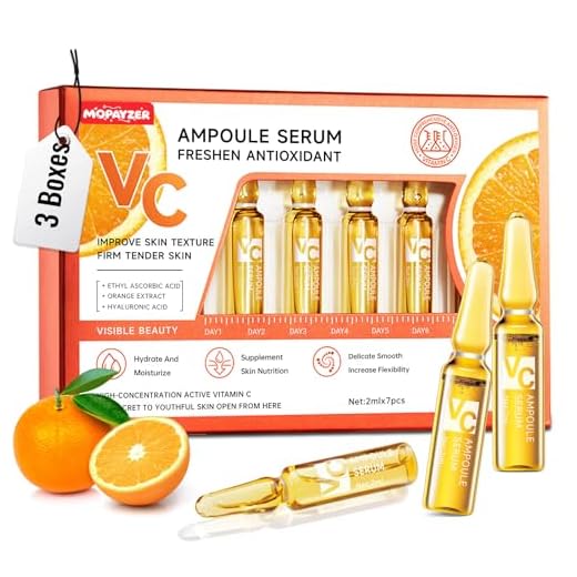 Soro facial de vitamina C, ácido hialurônico + niacinamida + ácido ascórbico, ampolas de soro facial antienvelhecimento para rugas, firmeza e hidratação, vitamina C orgânica para rosto com três caixas