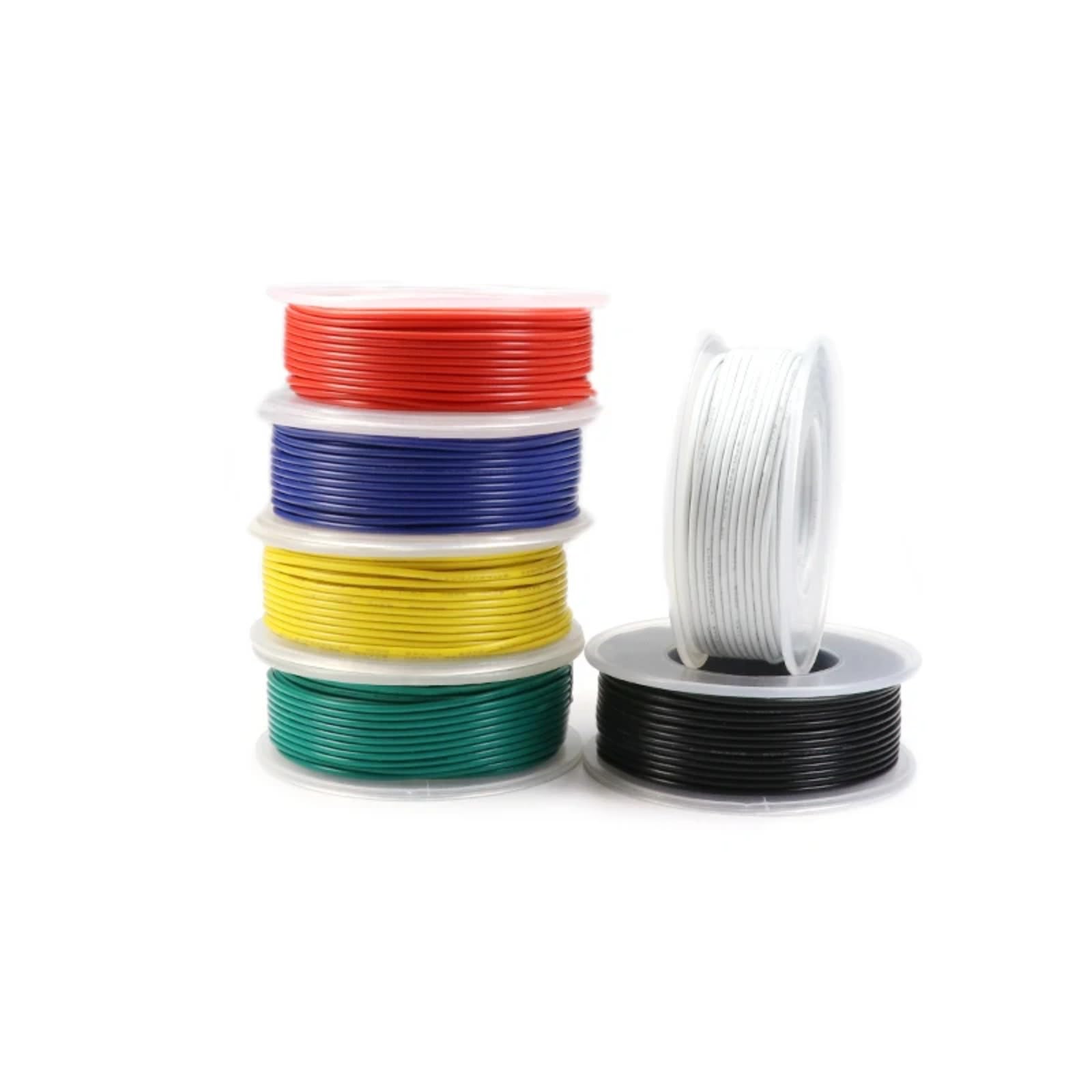 30/28/26/24/22/20/18/16AWG 600V izolowane kable miedziane z gumy silikonowej (niebieski, 1 rolka; 30AWG 15 m na rolkę)