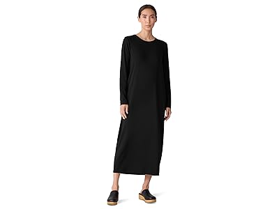 Eileen Fisher Stretch Jersey Knit Full Length Oval Dress Women