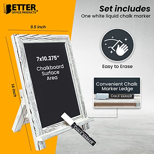 image for Better Office Products Framed Tabletop Chalkboard Sign, 9.5
