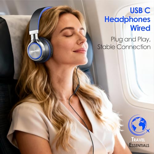 Auriculares tipo C con micrófono cable trenzado para tablet y smartphone 5