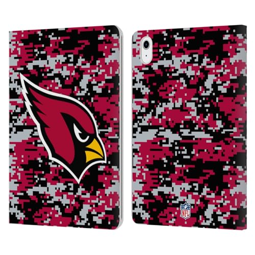 Funda de cuero tipo libro para iPad Air 2020/2022 con diseño de camuflaje digital NFL Cardinals