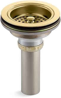 K-8801-PB Duostrainer Sink Strainer, Vibrant Polished Brass