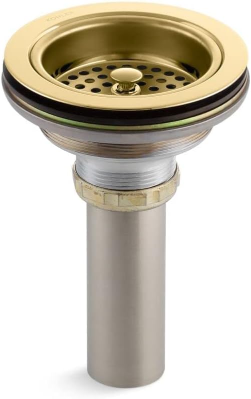 K-8801-PB Duostrainer Sink Strainer, Vibrant Polished Brass