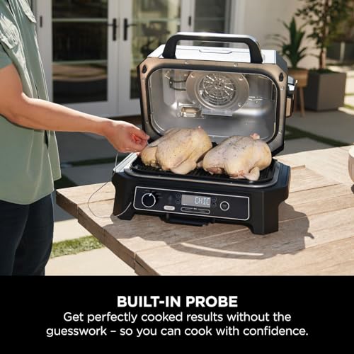 Ninja Woodfire Pro XL Electric BBQ Grill & Smoker with Digital Probe, Large 4-in-1 Outdoor Grill & Air Fryer with Smart Cook System & Woodfire Pellets, Weather Resistant, Portable, Grey/Black OG850UK - Image 11