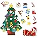 Produktbild IGRMVIN Weihnacht Filz Weihnachtsbaum DIY Weihnachtsbaum Kinder mit 31 Stücke Ornamenten Dekoration Edition Basteln Hängend Schneeflocken Süßigkeiten für Weihnacht Geschenk Kinder Wandbehang Deko