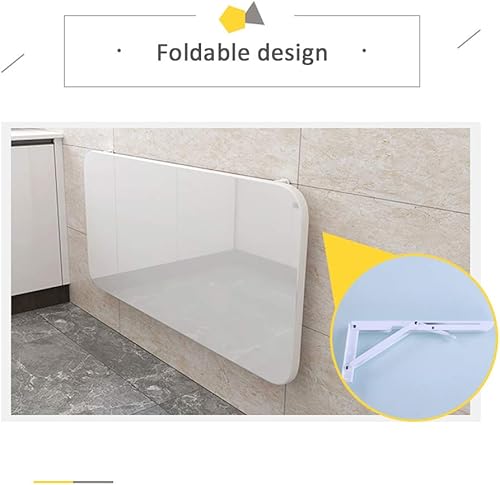 Miniatura 6 de Mesa plegable de hojas colgantes para montar en la pared, escritorio de estudio flotante, escritorio de computadora, para mesa de comedor de cocina,