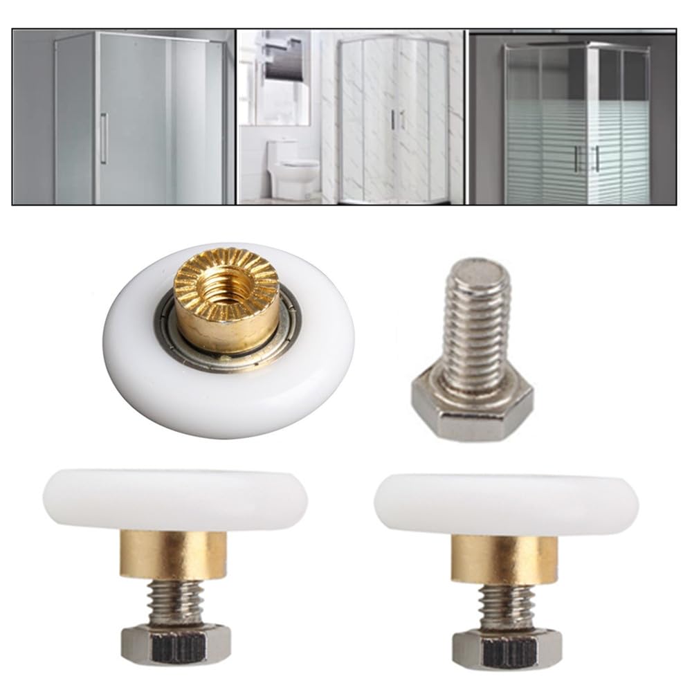 8 pezzi Ruote Della Doccia, Ruote Della Doccia, Rulli di Ricambio per Porta Doccia, Diametro Di 20mm, Per Porta Della Doccia