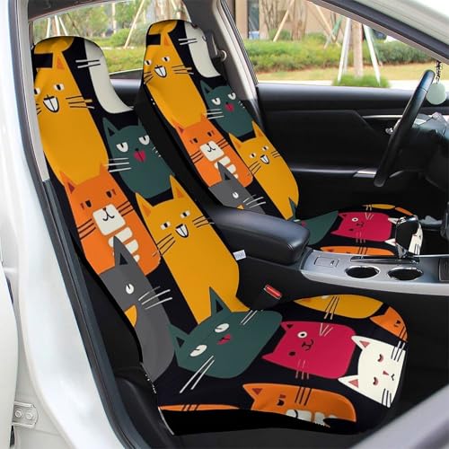 Housse de siège de voiture universelle chat compatible camion SUV auto - 5