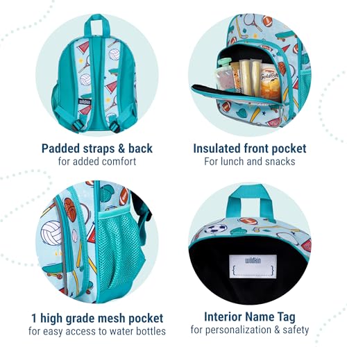 Image of Wildkin 12 Inch Toddler Backpack for Kids, Team Spirit