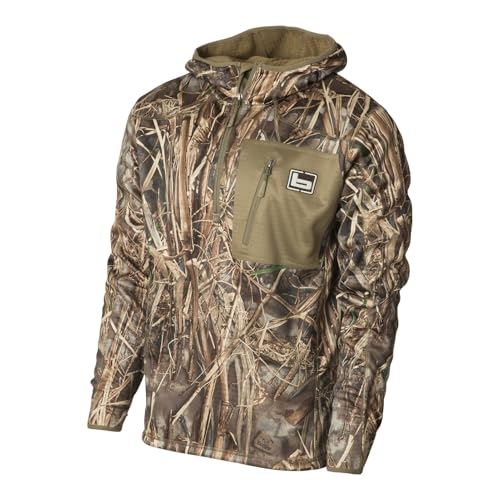 Banded Men's Hooded Mid-Layer Fleece Pullover, Warm Quiet Wind-Resistant Water-Resistant Softshell Outdoor Hunting Hoodie2