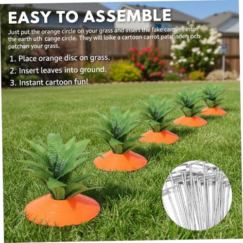 Carottes de Jardin Pâques decoration exterieure coloree pour relooker votre gazon - 6