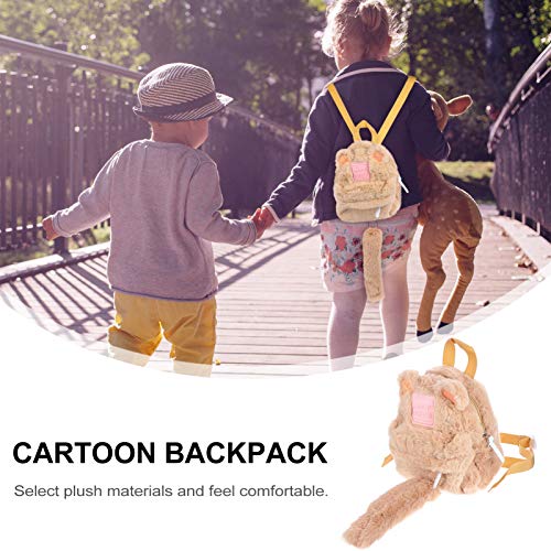 Mochila de pelúcia para bebês Valicclud com desenho animado e bolsa de armazenamento para estudantes