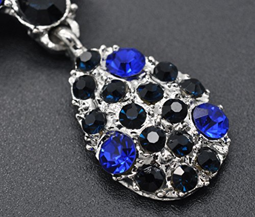 Image of Gyn&Joy Women's Austrian Crystal Bouquet Flower Teardrop Large Gorgeous Brooch Pin