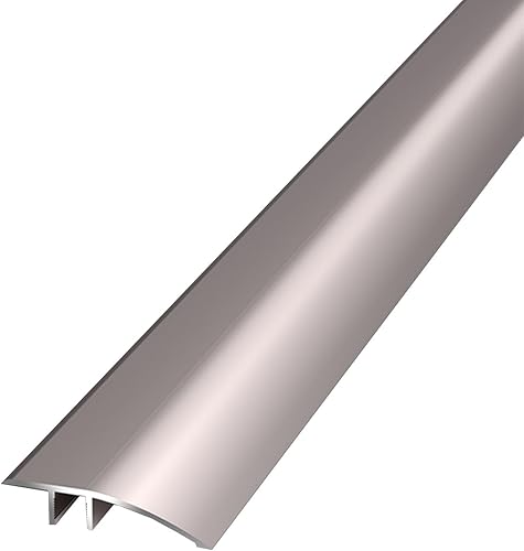 Miniatura 9 de Tira de umbral de transición de piso de aluminio de madera a azulejo, tira de unión de costura de piso, para interiores o exteriores, baño, puertas,