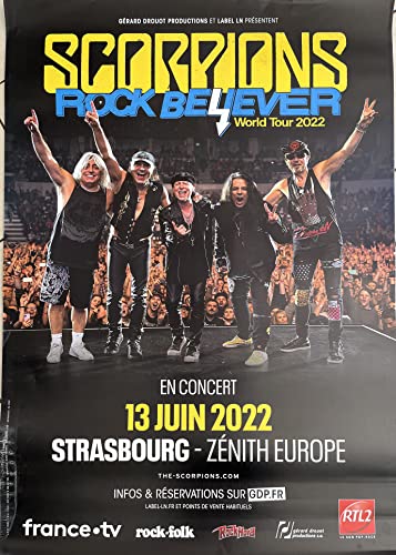 SCORPIONS - Affiche de Concert - Rock BelieverTour 2022 - 80x120cm - POSTER