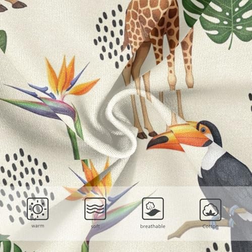 CHIFIGNO Cute Giraffe Beige Boys' Briefs Cotton Boy Underwear Printed Soft Brief Underwear3